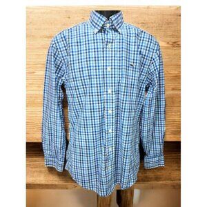 Vineyard Vines‎ Blue Gingham Whale Shirt Small